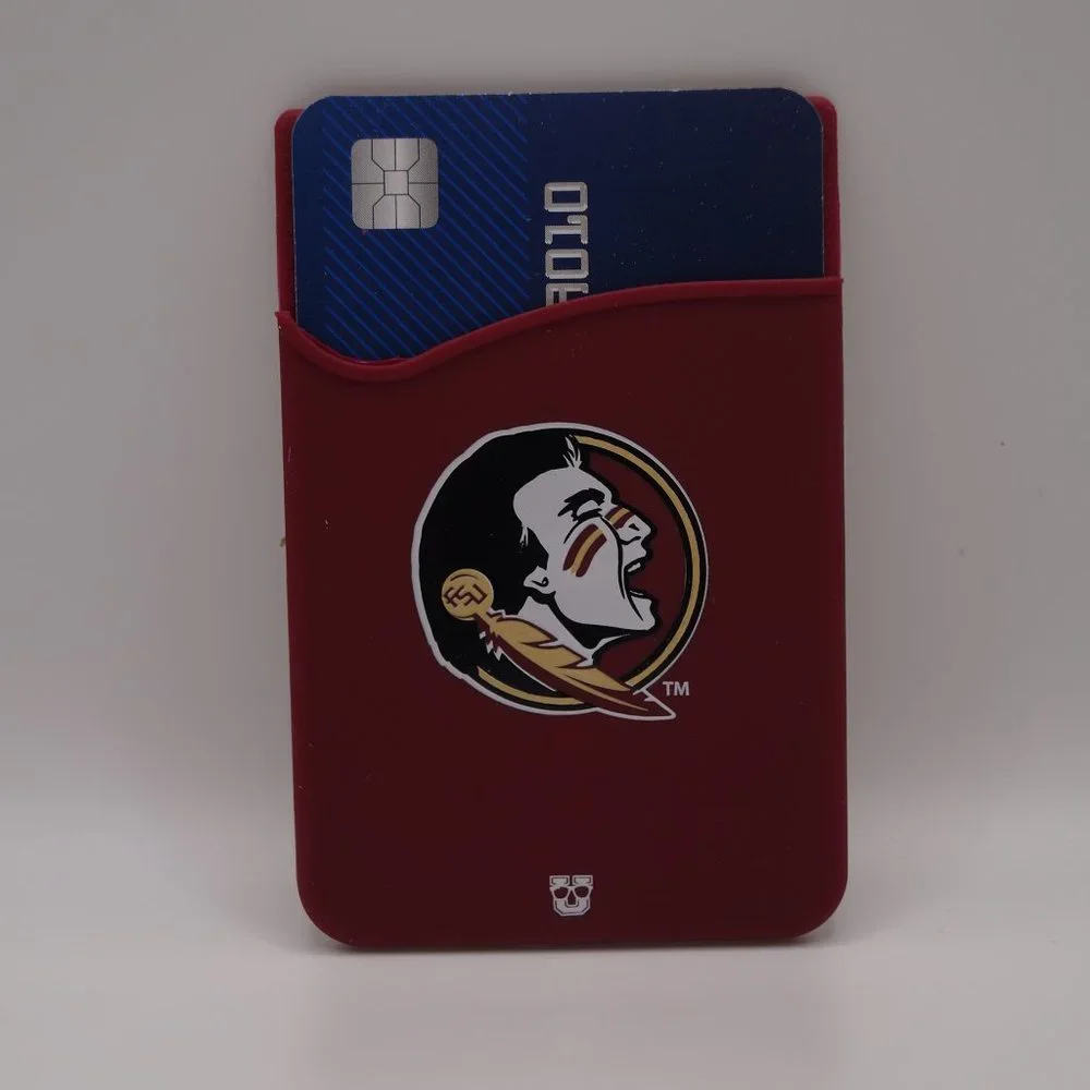 Florida State Seminoles Silicone Stick On Phone Wallet Card Holder